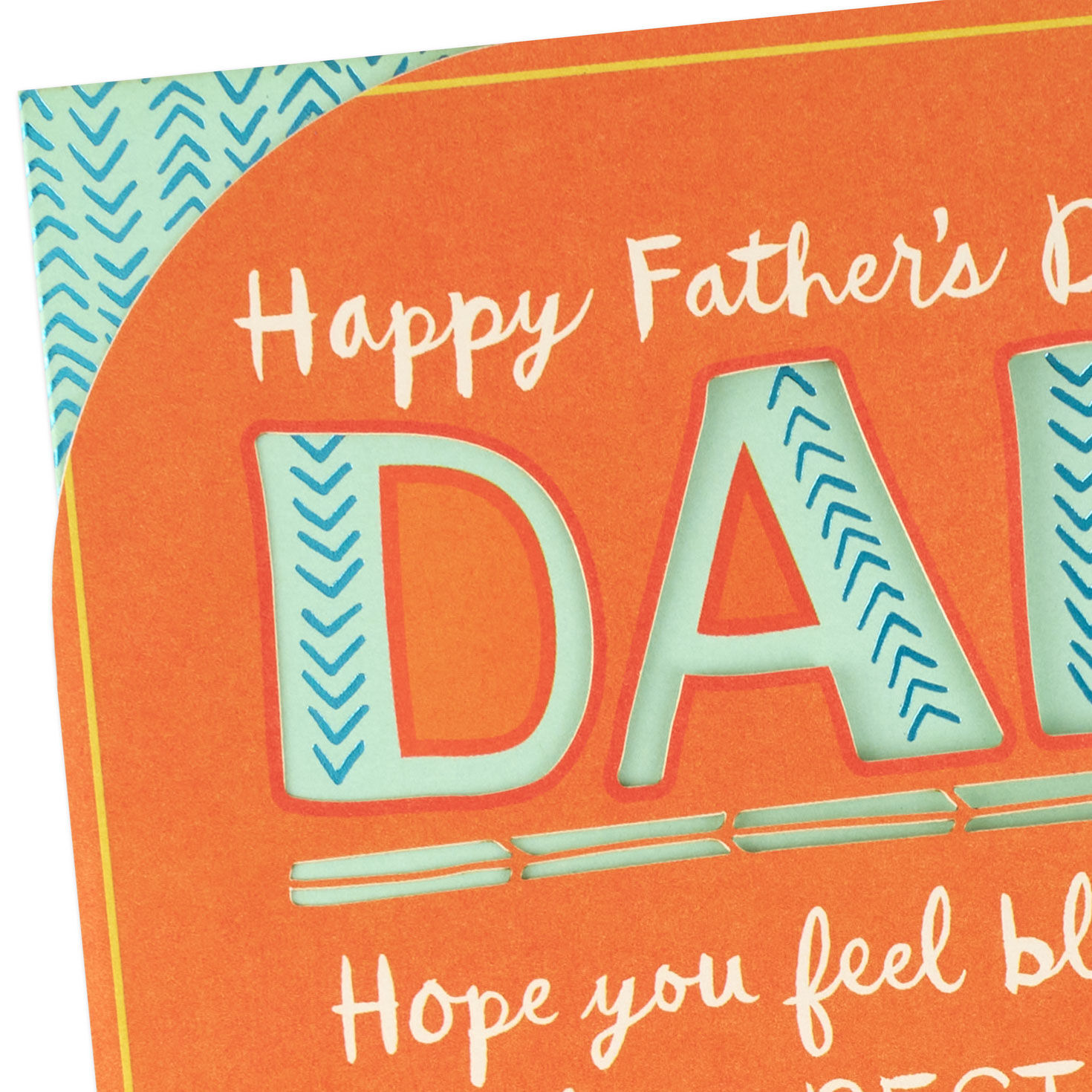 Blue and Orange Religious Dad Father's Day Card Card Cover Detail image number 5