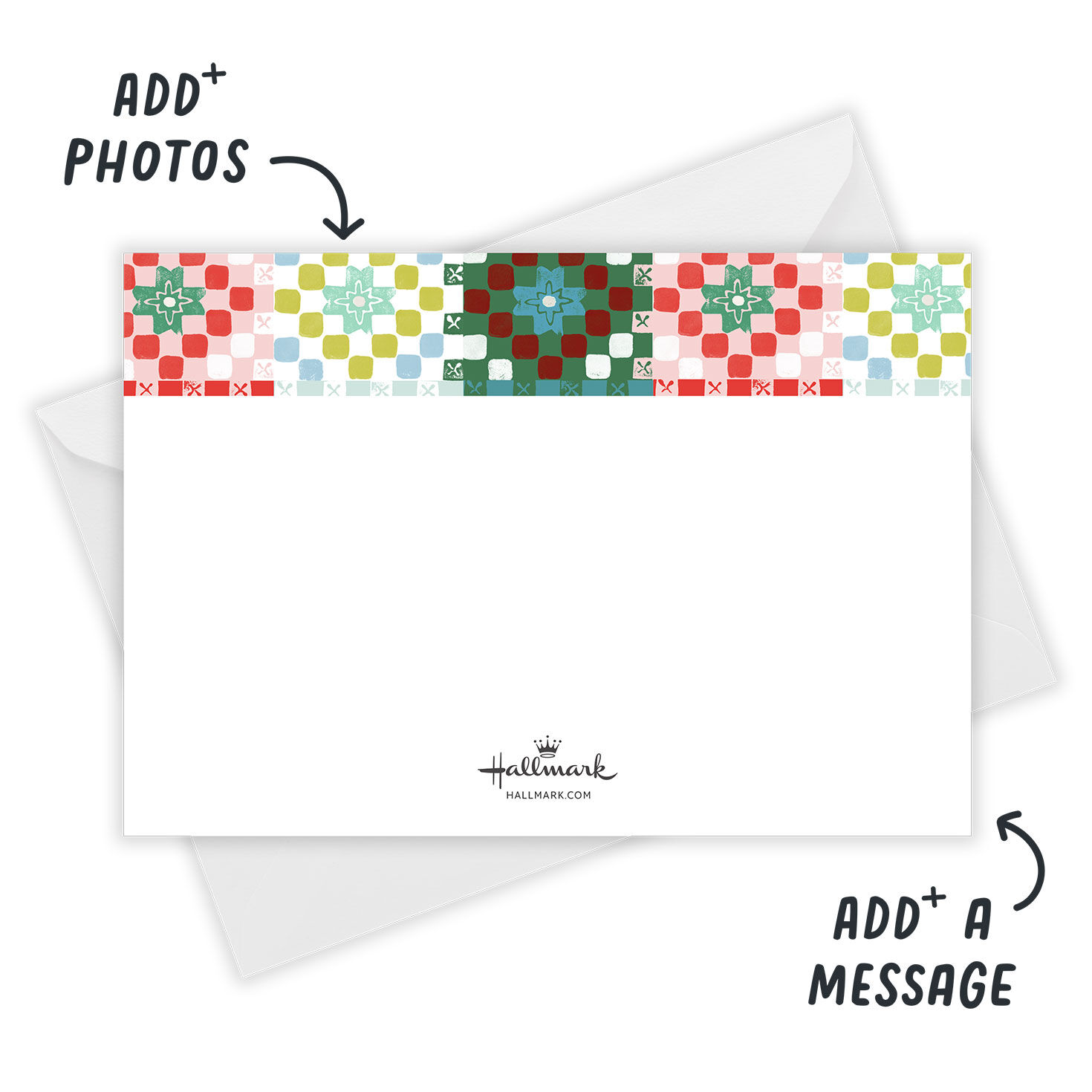 Colorful Patchwork Quilt Flat Holiday Photo Card, , large image number 2