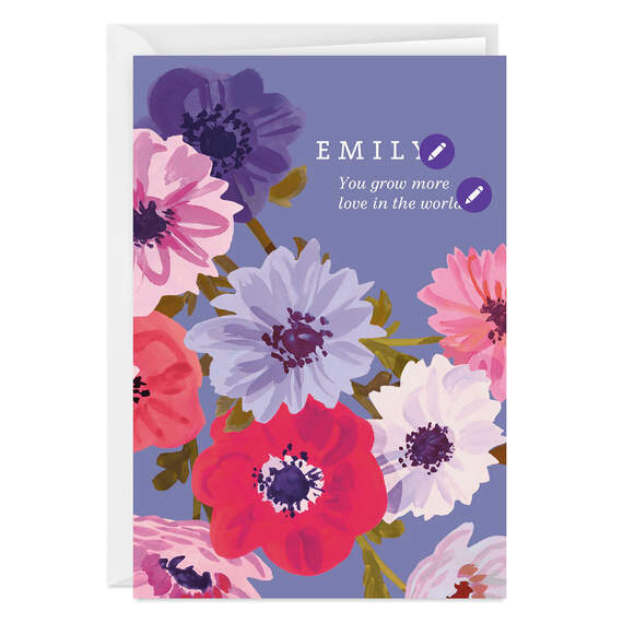Personalized Pretty Florals Card, , large image number 6