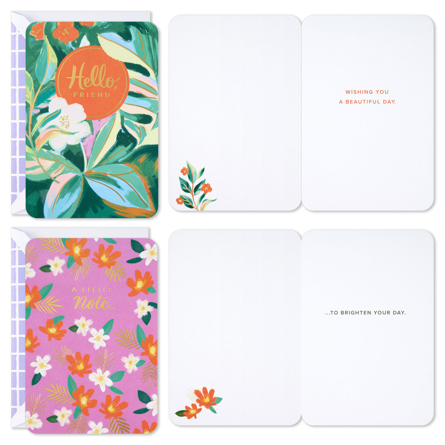 Flowers Just Because Cards Pack With Stickers Card Front with Sentiment image number 3