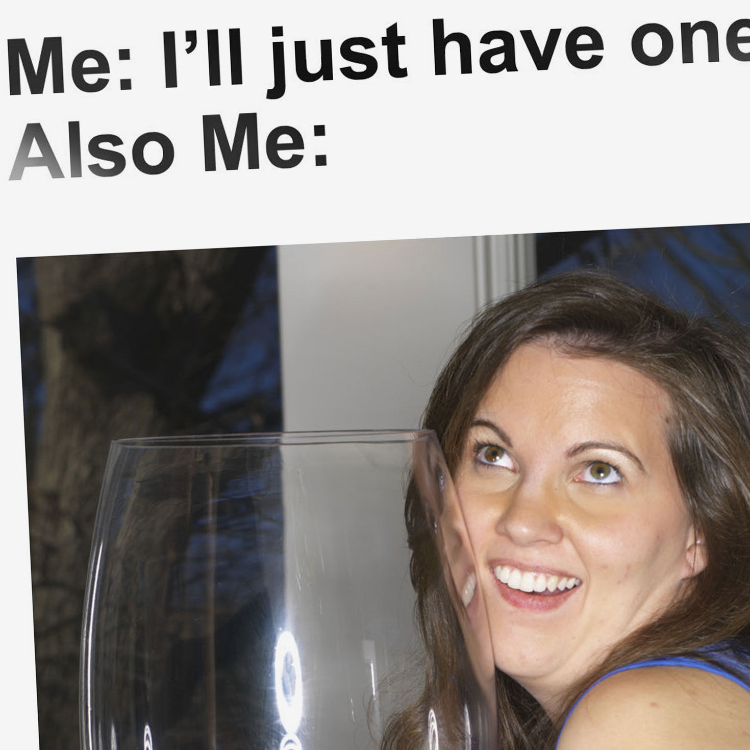 Girl With Giant Wine Glass Funny Birthday Card for Her Card Front Detail image number 4