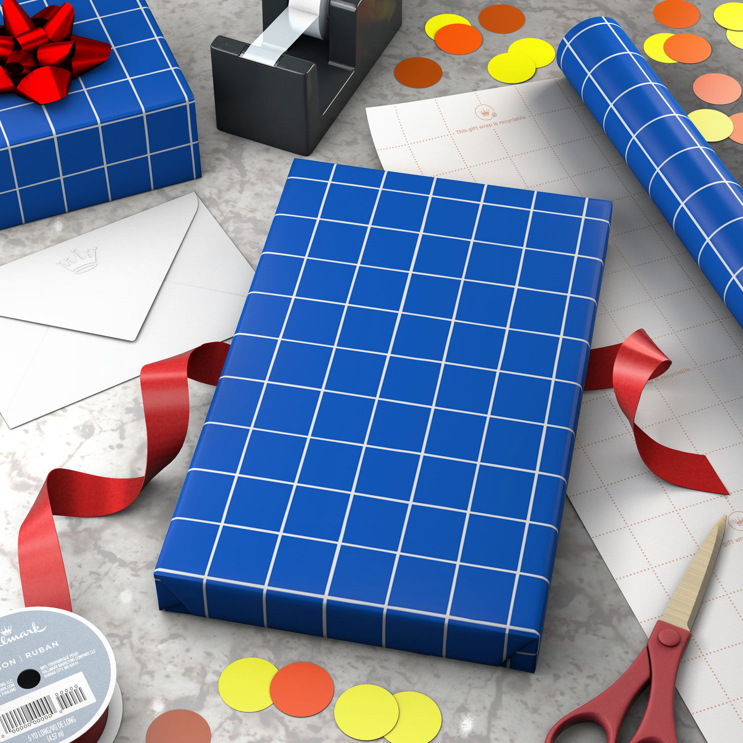 Blue Tiles Wrapping Paper, 20 sq. ft. for only USD 4.99 | Hallmark
