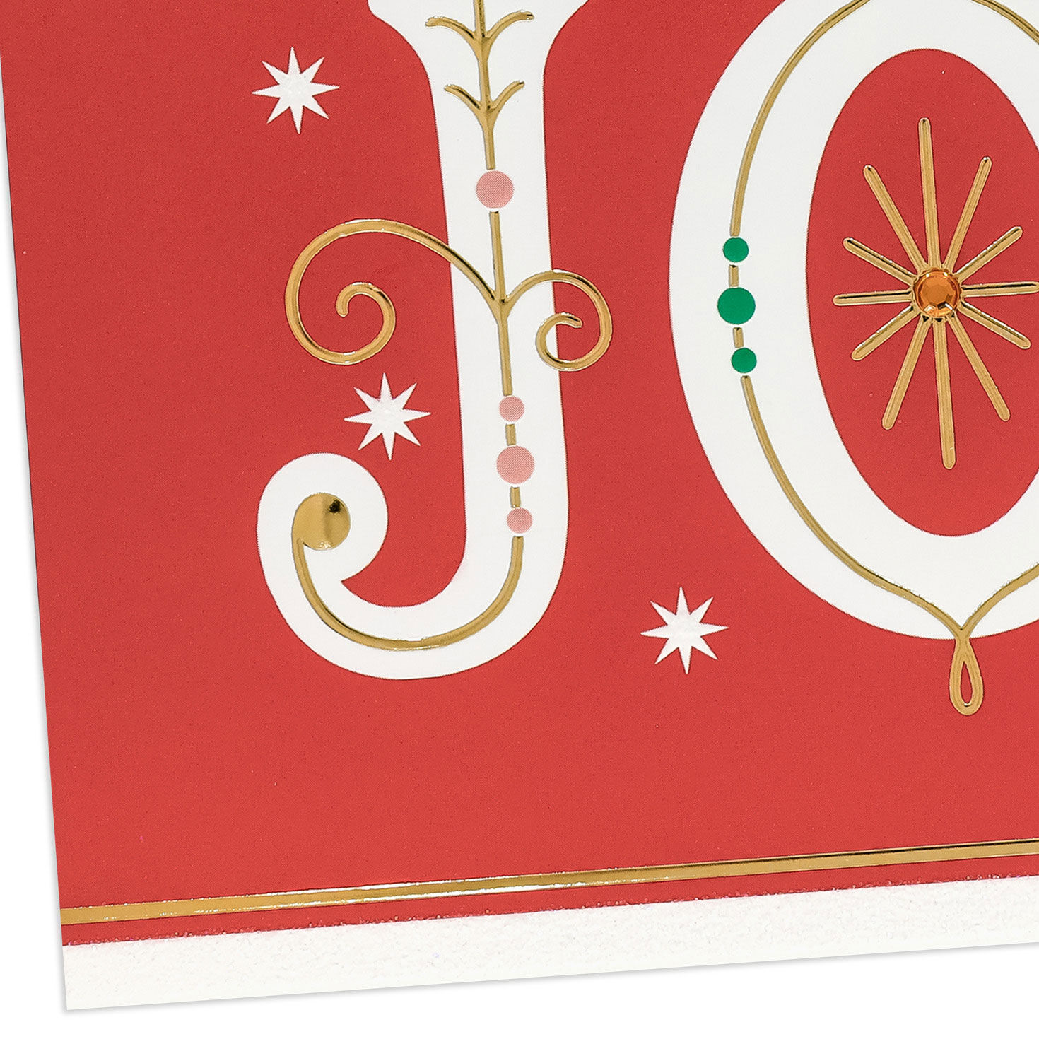 Red and White Joy Boxed Christmas Cards Cover Detail image number 4