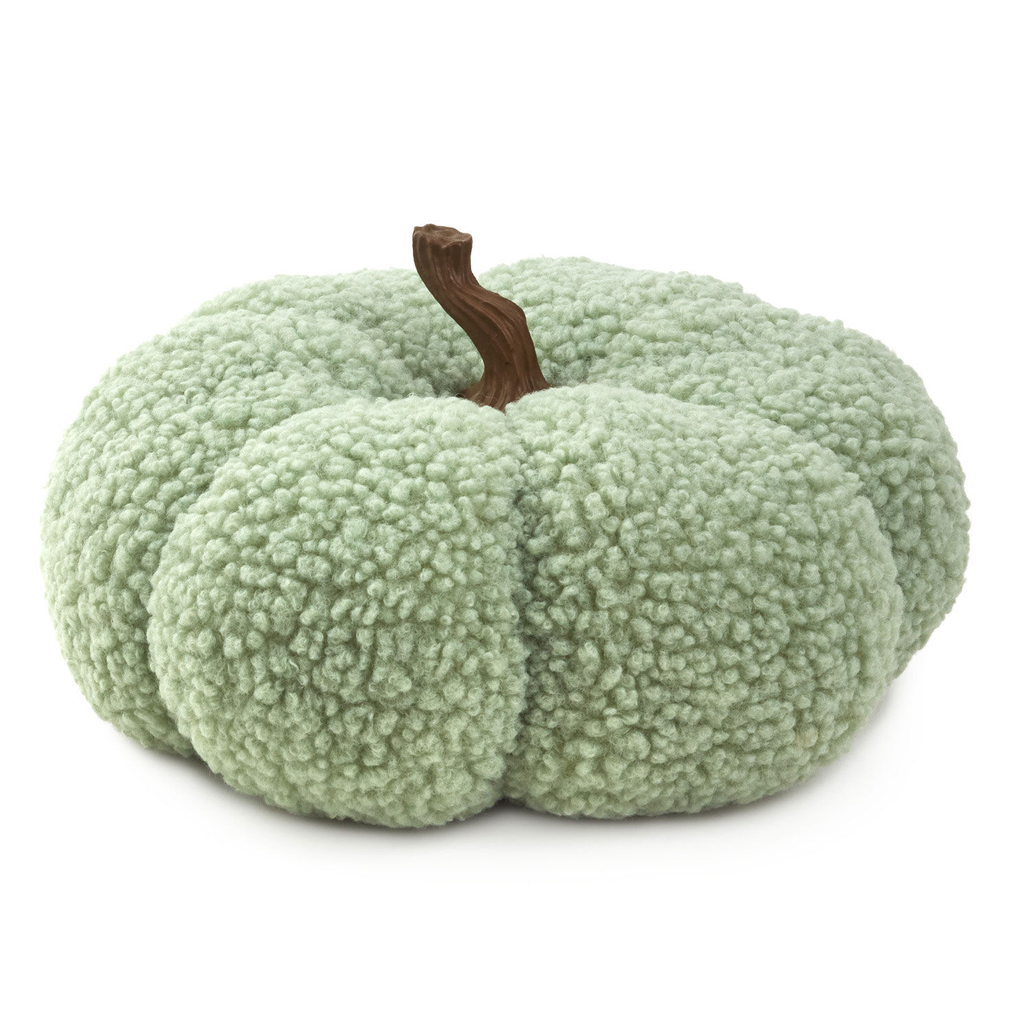 Sage Green Plush Fabric Pumpkin Fall Decoration