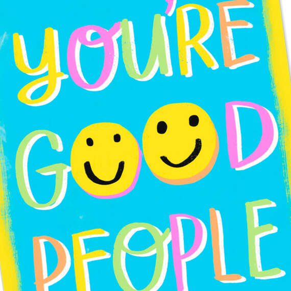 3.25" Mini You're Good People Smiley Faces Blank Card, , large image number 4