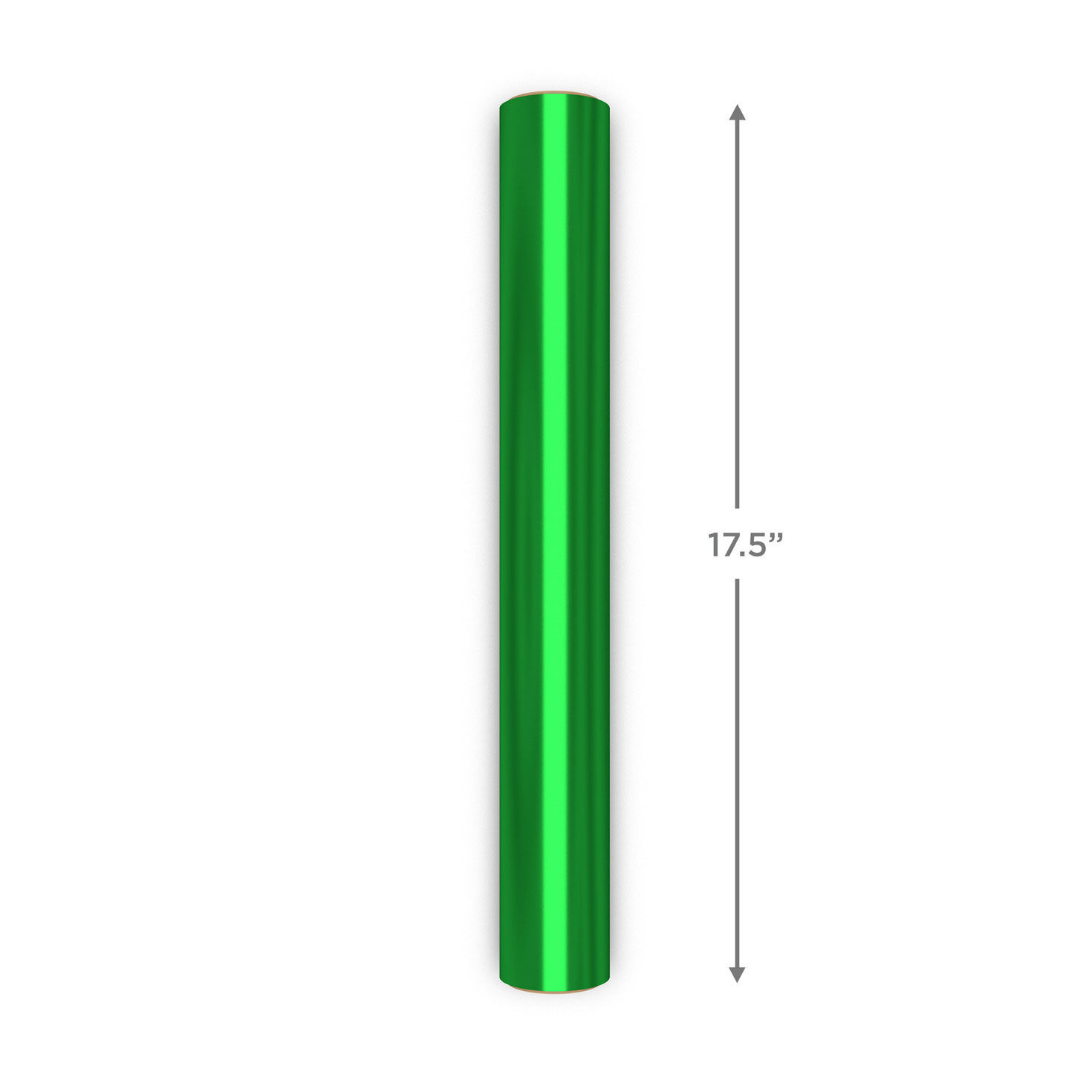 Green Foil Holiday Wrapping Paper Mini Roll Measurement image number 5