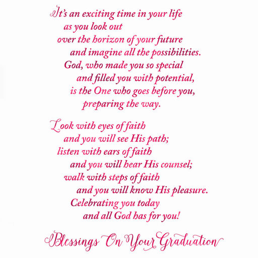 Celebrate Religious Graduation Card for Granddaughter, 