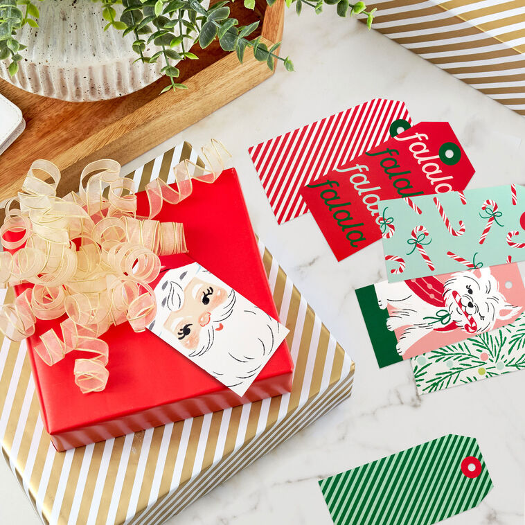 Hello Merry 12-Pack Assorted Christmas Gift Tags in use image number 2