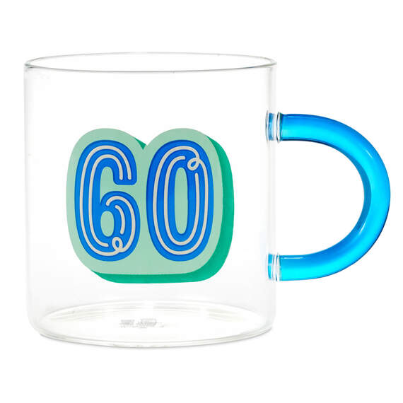 Glass 60th Birthday Mug, 17.5 oz.