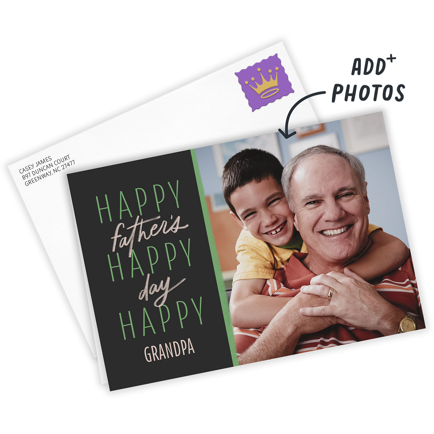 Happy and Loved Custom Father's Day Card, , large image number 2