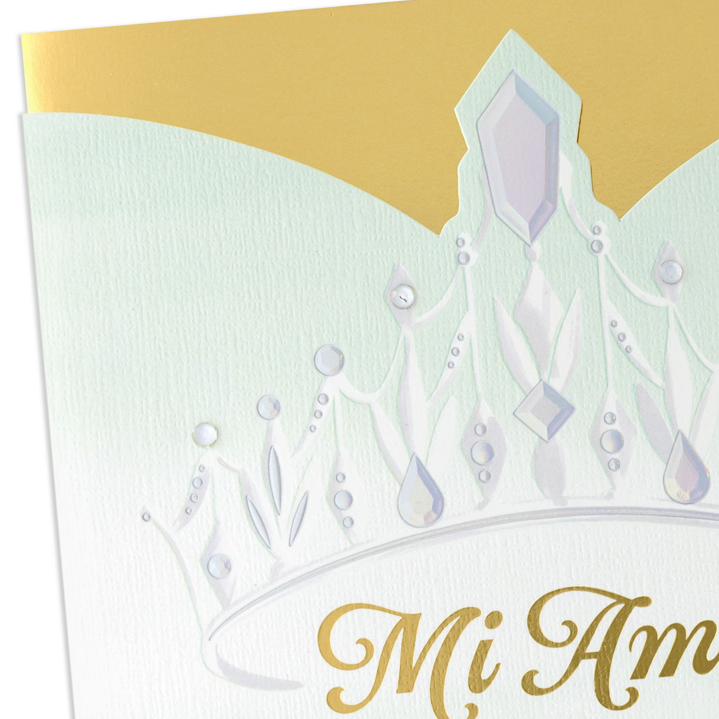 Sparkly Crown Wife Mother's Day Card in Spanish Card Front Detail image number 5