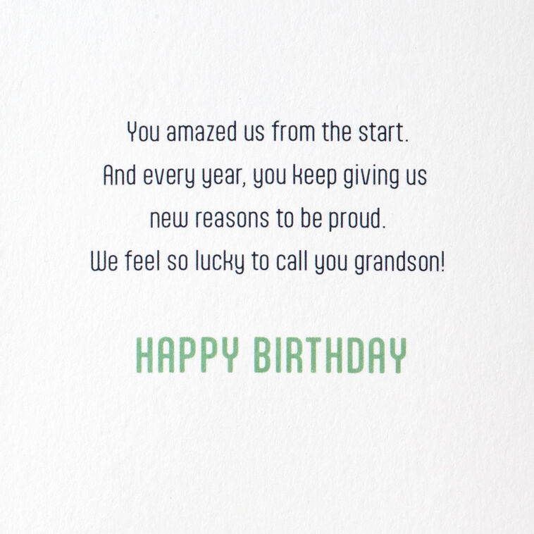 Personalised Happy Birthday Card For Great Grandson – Colourful Balloon Letters Design – Fun Greeting Card For Him – Ideal For 5th, 10th, 13th Birthday – Celebration Card