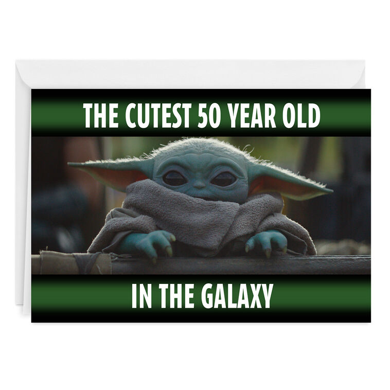 Star Wars: The Mandalorian™ Cutest in the Galaxy Custom Birthday Card
