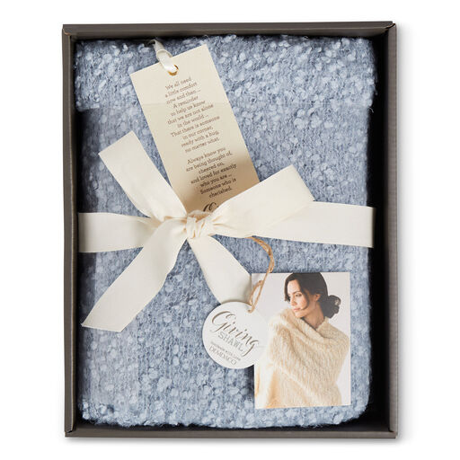 Demdaco Light Blue Giving Shawl, 