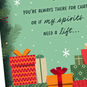 Red, Green and Orange Presents Christmas Card for Friend Card Front Detail image number 4