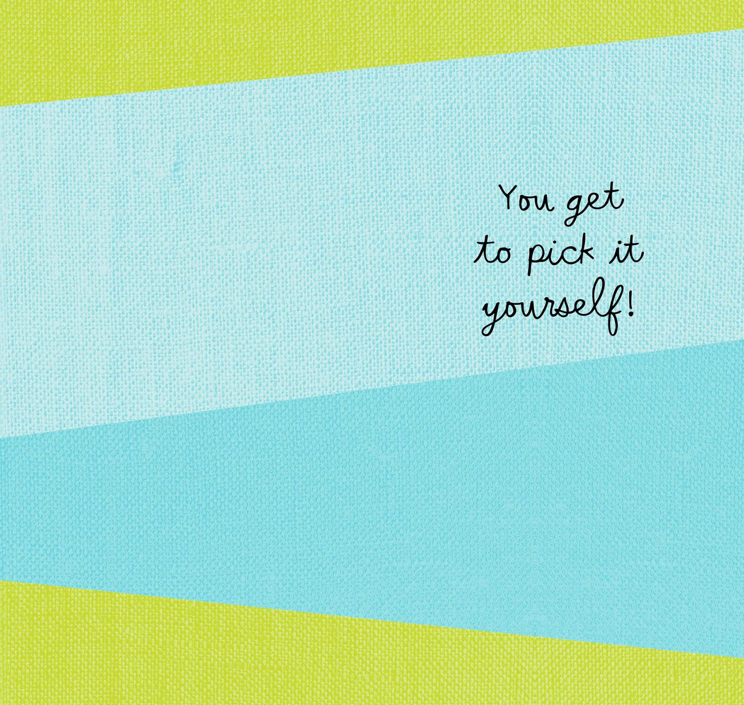 Pick a Gift Money Holder Birthday Card