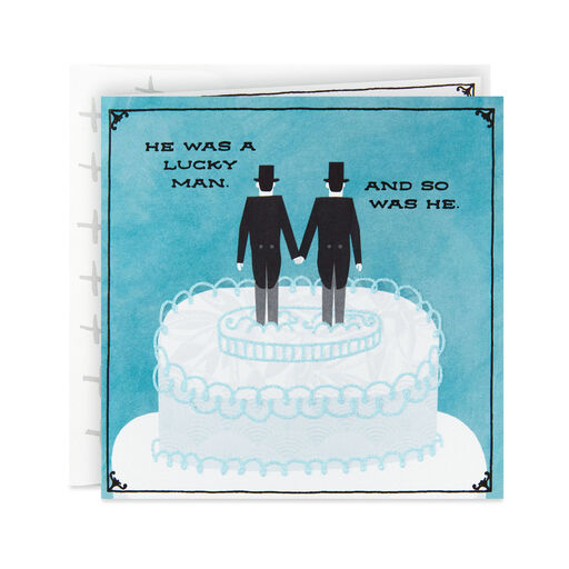 Groom and Groom Cake Toppers Wedding Card, 