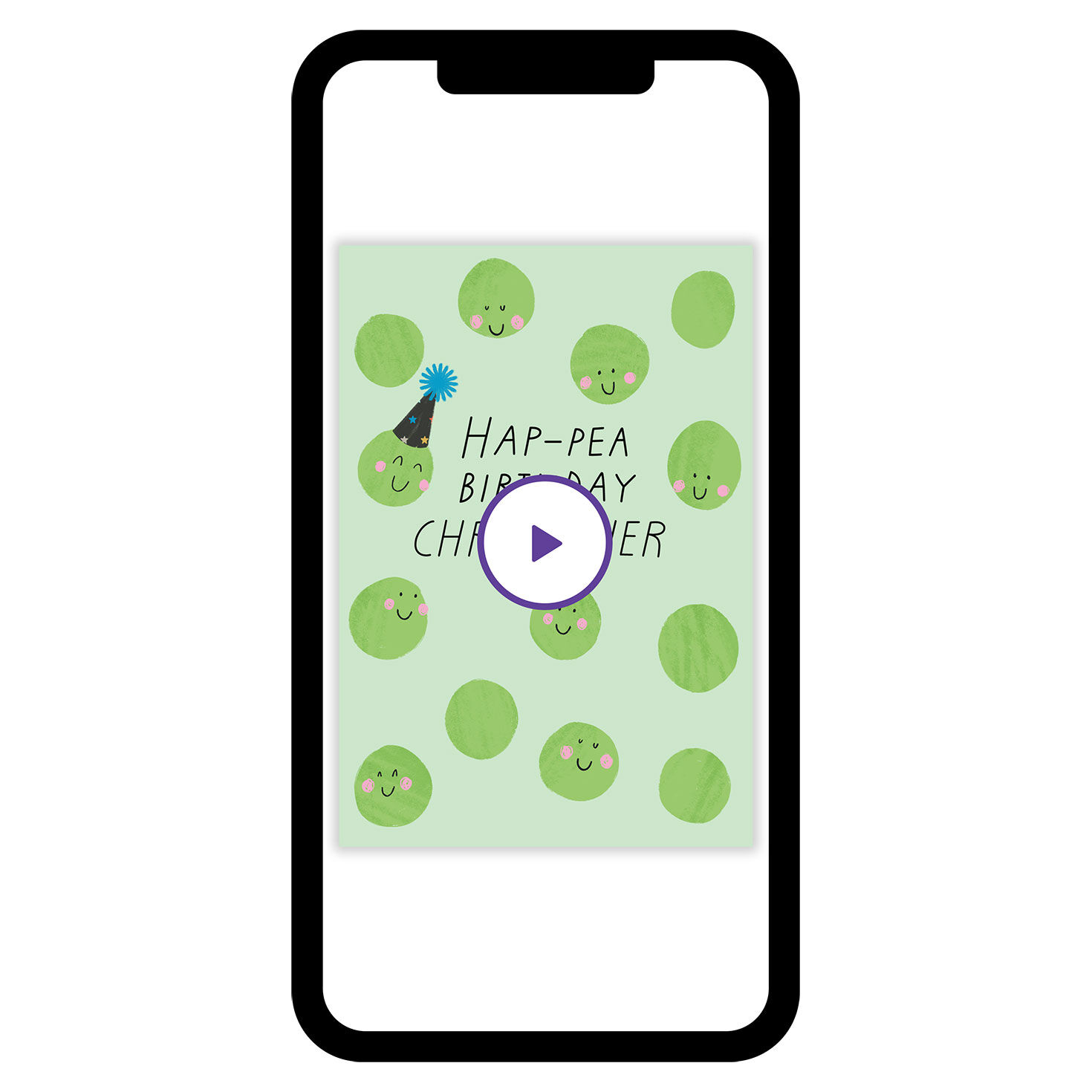 Hap-pea Day Birthday eCard