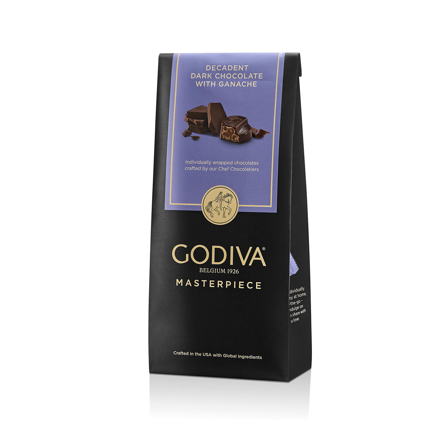 Godiva Masterpiece Individually Wrapped Dark Chocolate With Ganache, 7 oz.