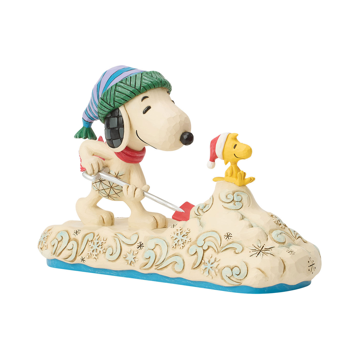 Jim Shore Peanuts Snoopy Shoveling Snow Statue side image number 4