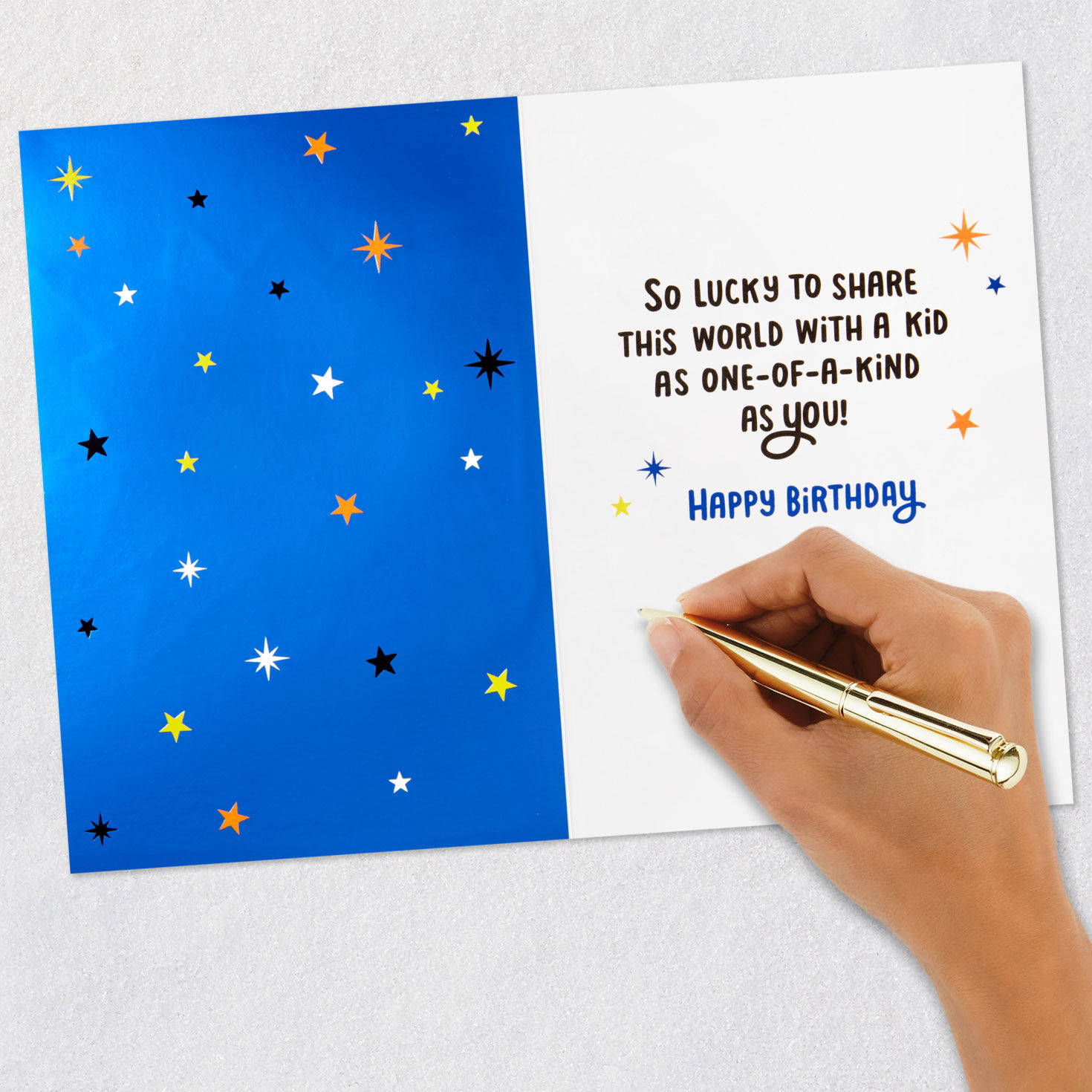 Starburst Confetti Shaker Grandson Birthday Card Signing card image number 6