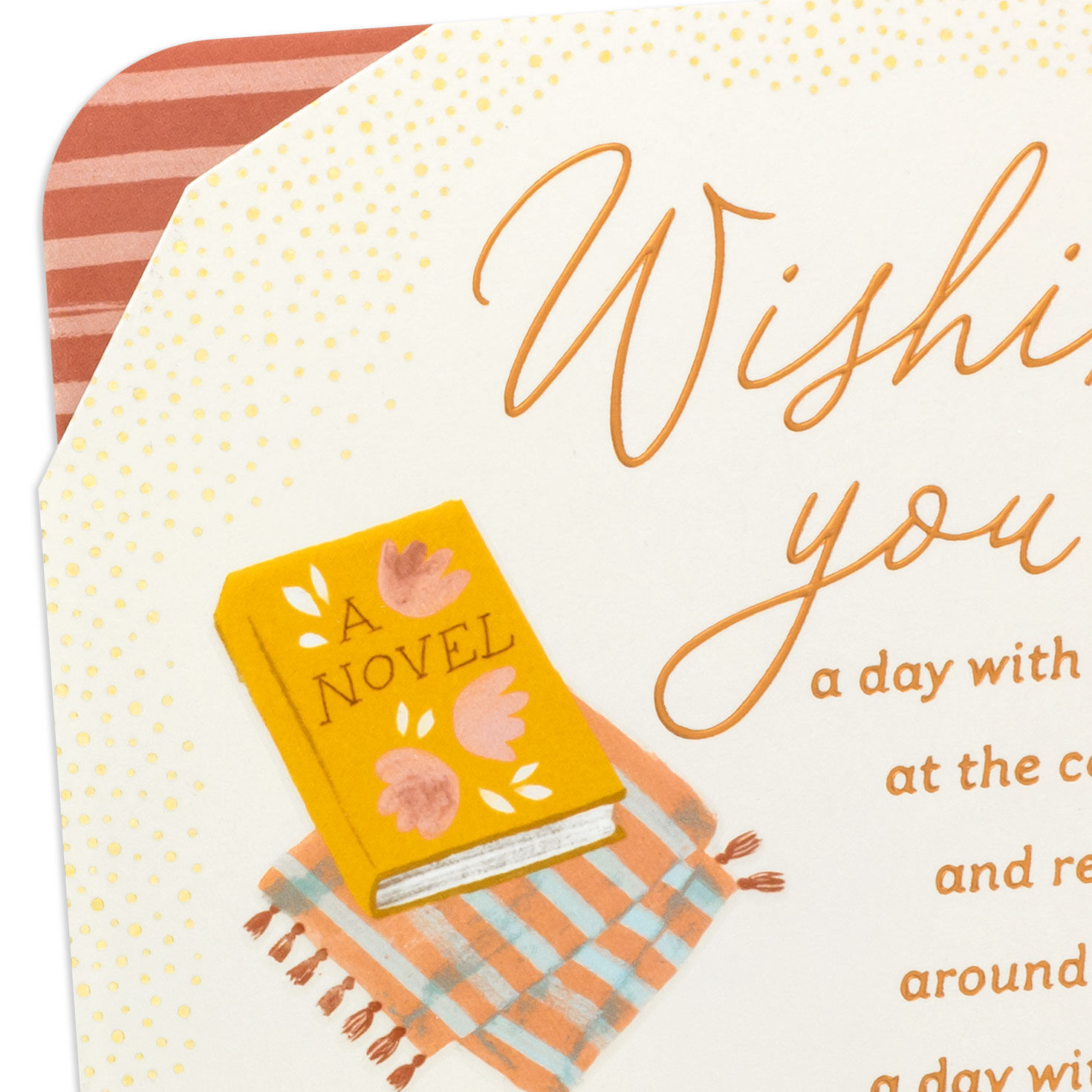 Book, Flower and Candle Mother's Day Card Card Front Detail image number 4