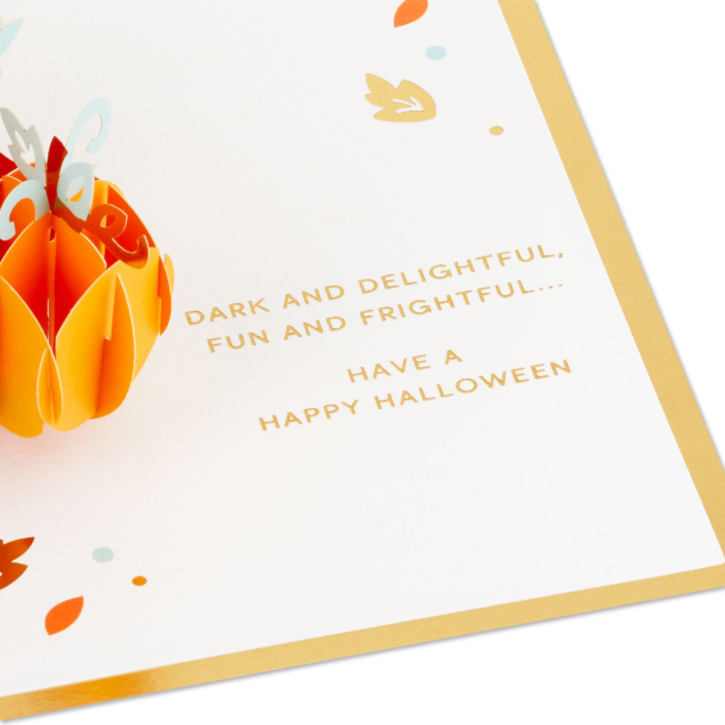 Black Cat on Pumpkin Pop-Up Halloween Card Sentiment image number 3