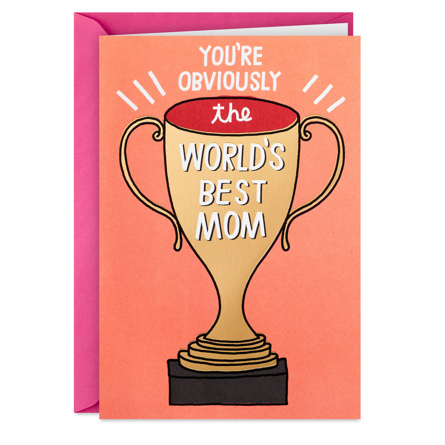 World's Best Mom Trophy Funny Mother's Day Card