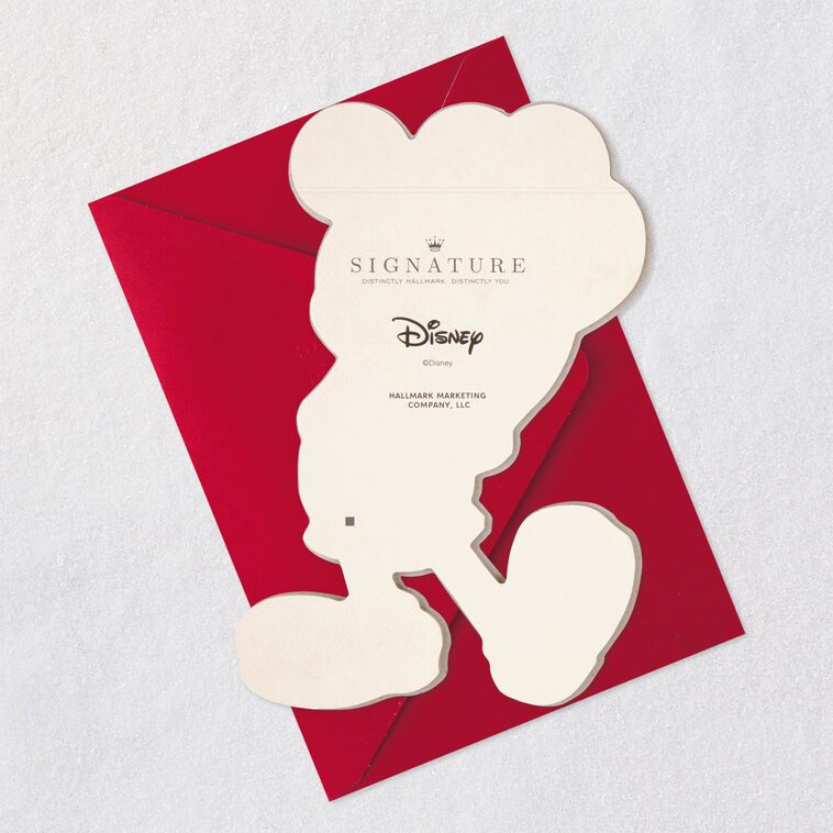 Mickey Mouse Wood Cut Birthday Card Card Back with Envelope image number 7