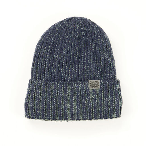 Britt’s Knits Navy Blue Ribbed Knit Men's Beanie Hat, 