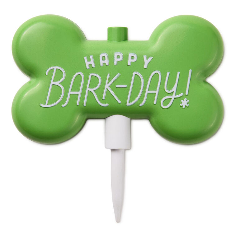 Dog Bone-Shaped Candle Holder and Cake Topper front image number 1