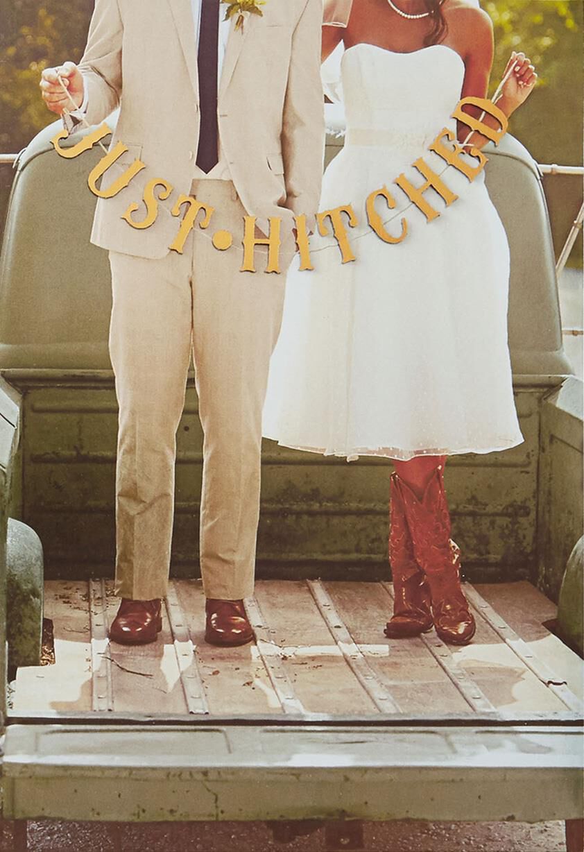 Just Hitched Wedding Card