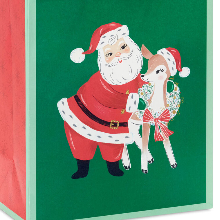 Let's Get Merry 8-Pack Assortment Christmas Gift Bag Bundle closeup detail front image number 5