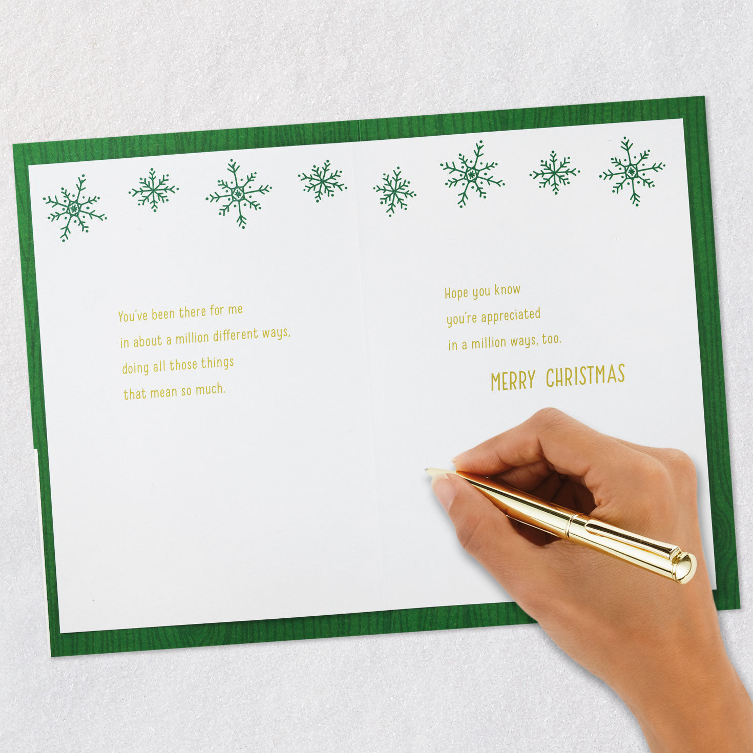 Polar Bears and Tree Dad Christmas Card signing card image number 7