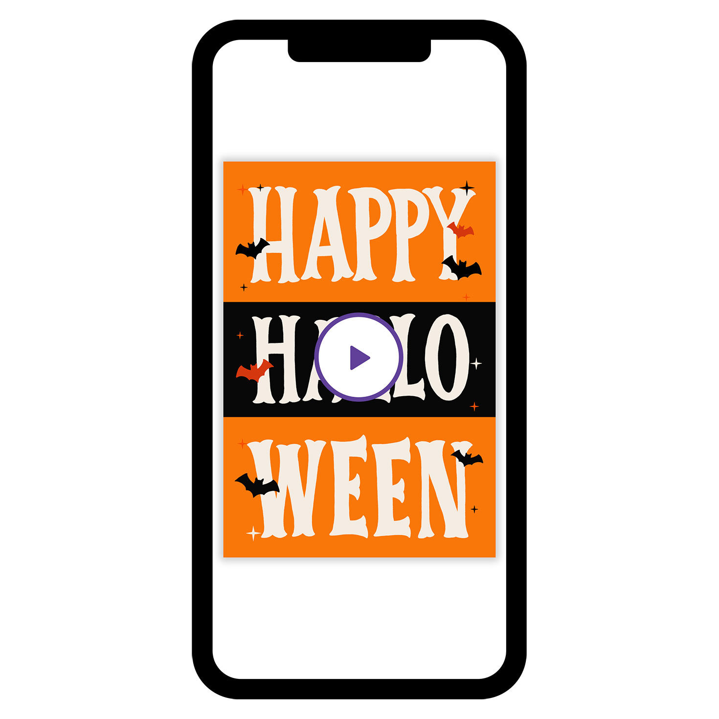 Frights and Fun Bold Stripes Halloween eCard