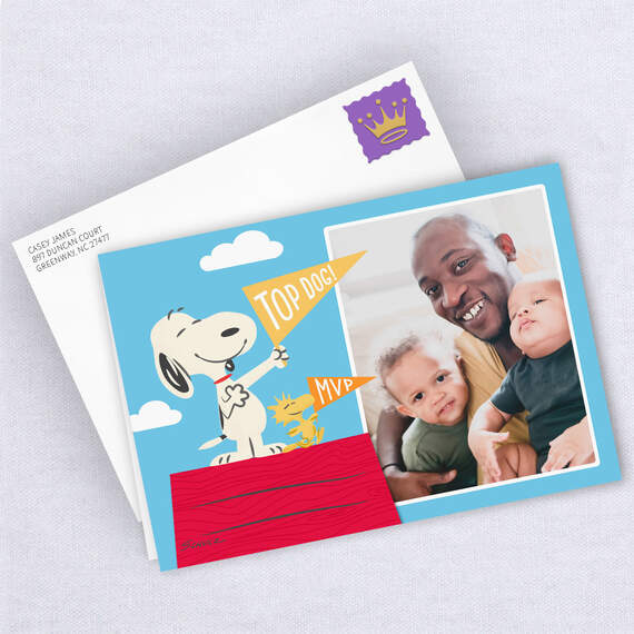 Personalized Peanuts® Snoopy Top Dog Photo Card, , large image number 4