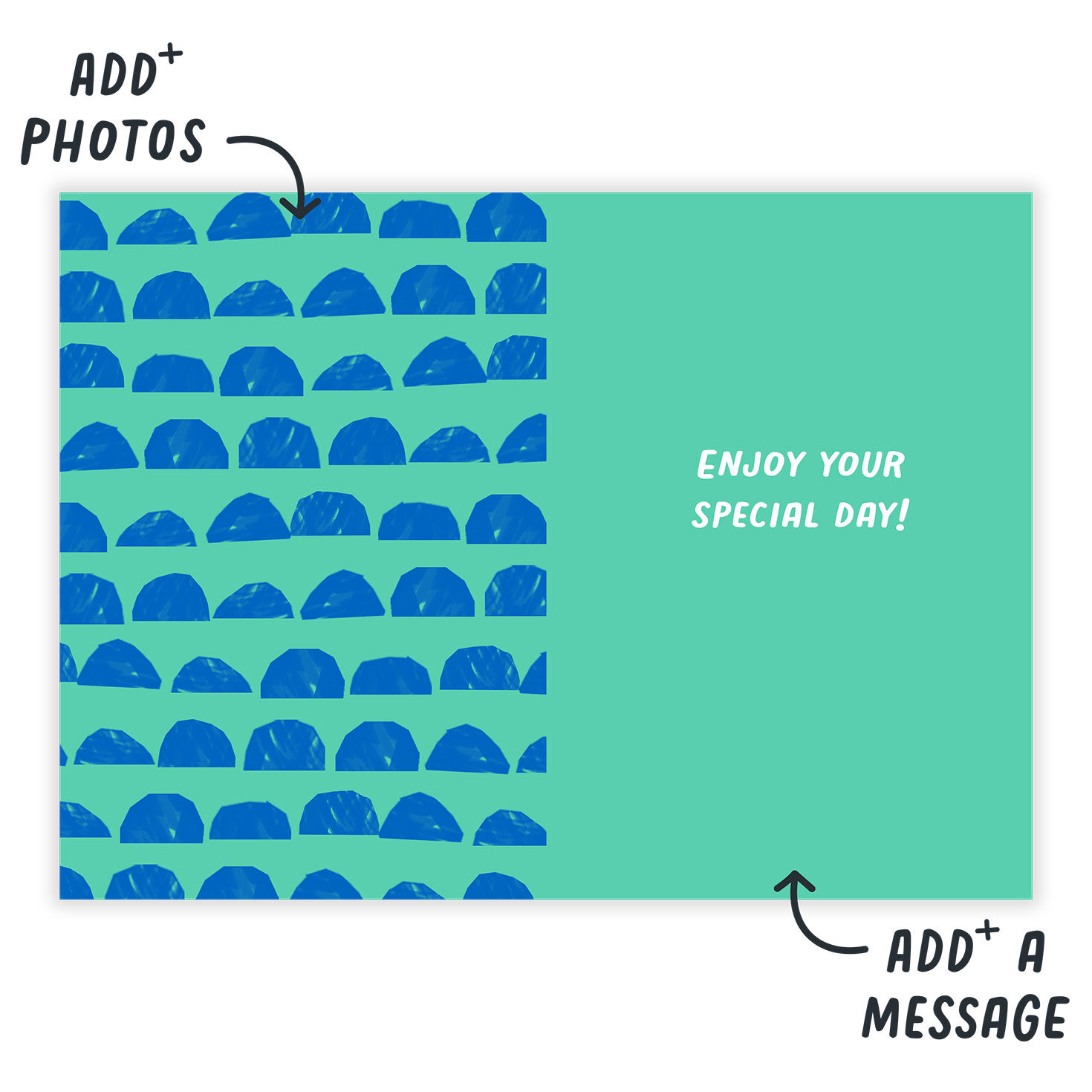 Today is All About You Personalized Birthday Card Open Card indicating personalization image number 3