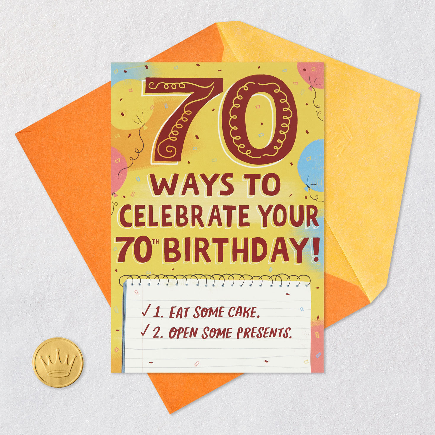 Ways to Celebrate Funny Pop-Up 70th Birthday Card, , large image number 5