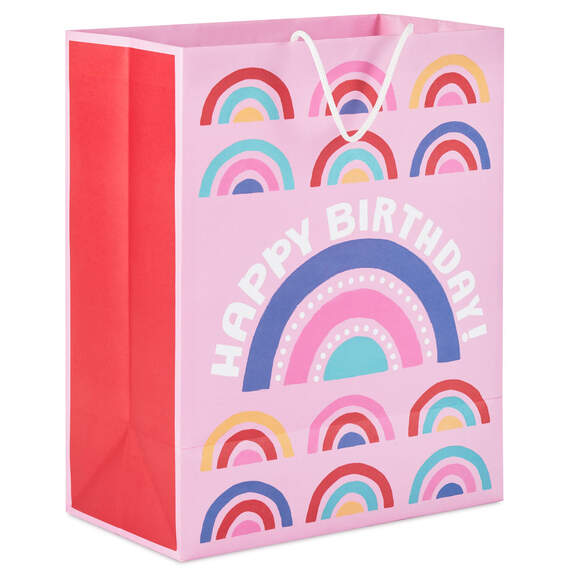 13" Mod Rainbows Large Birthday Gift Bag, , large image number 6