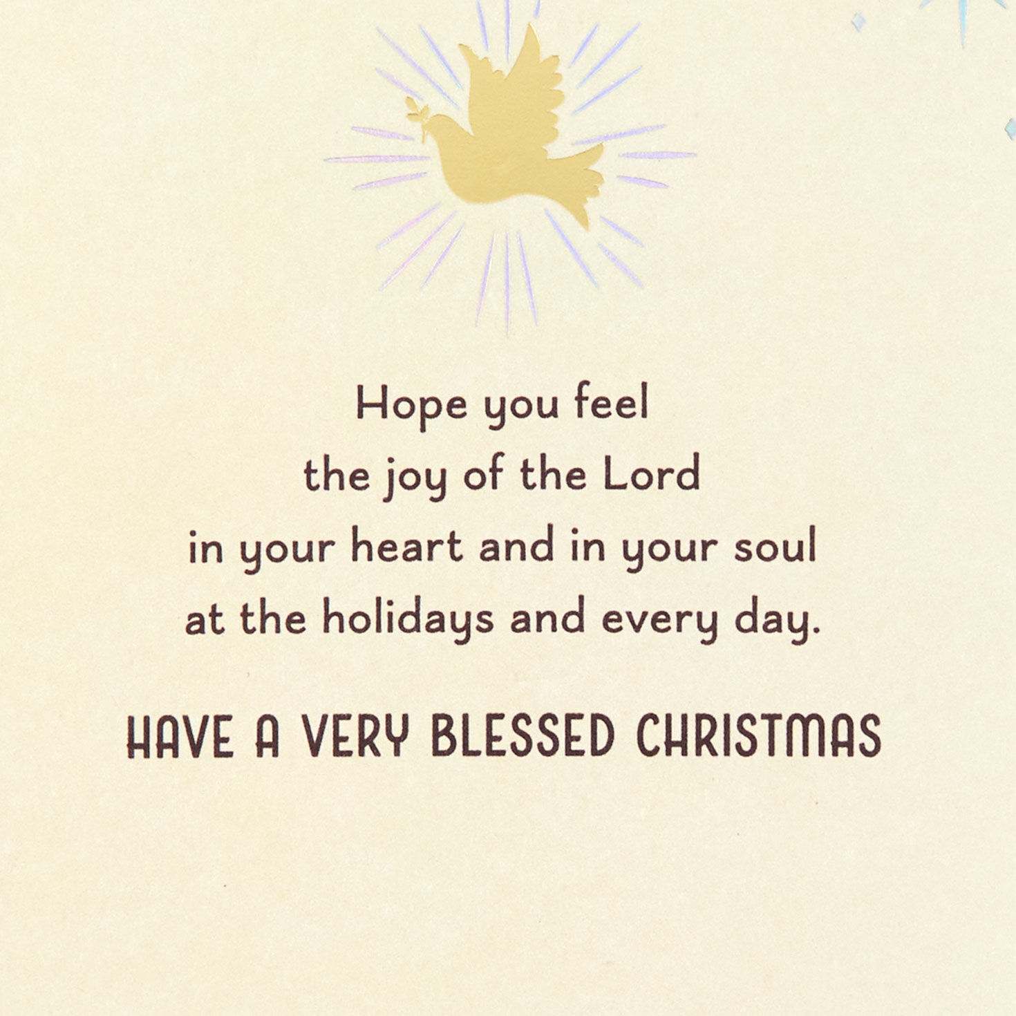 Gold Lettering on Purple Dove Christmas Card Sentiment image number 2
