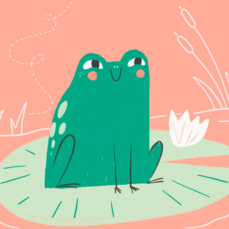 Frog on Lily Pad New Home Congratulations Card Card Front Detail image number 4