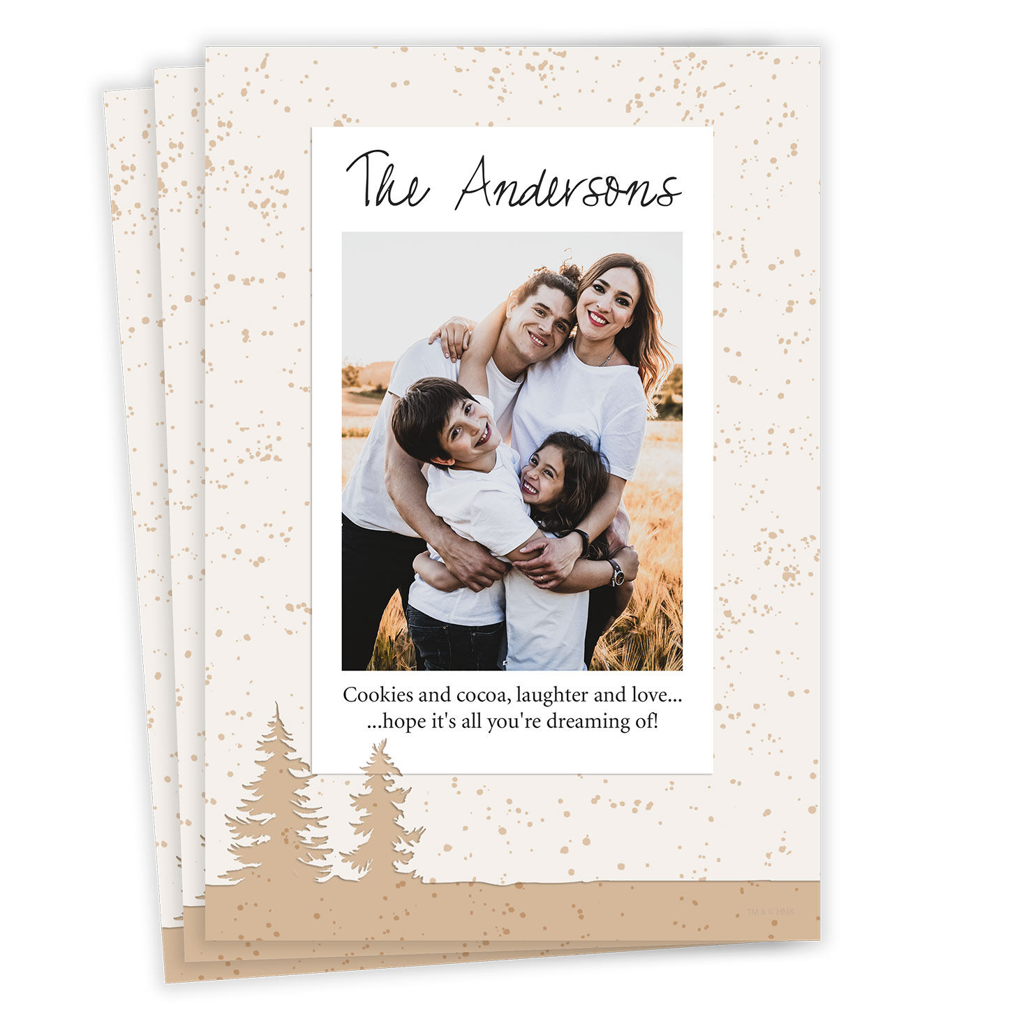 Campfire Wishes Flat Holiday Photo Card