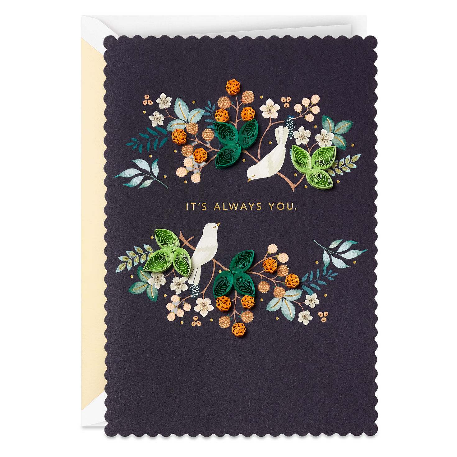 It's Always You Romantic Quilled Paper Handmade Love Card