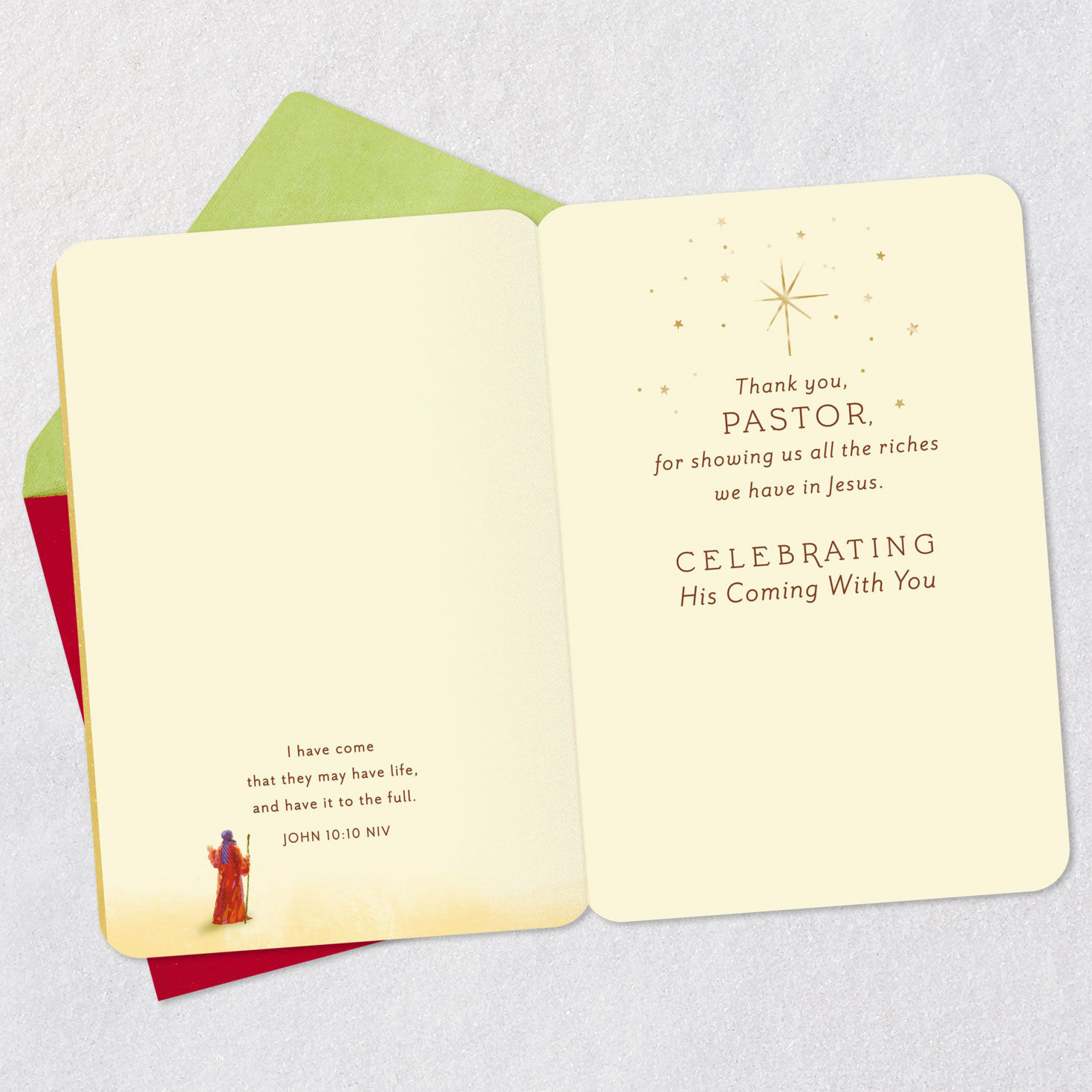 Celebrating His Coming Religious Christmas Card for Pastor for only USD 3.99 | Hallmark