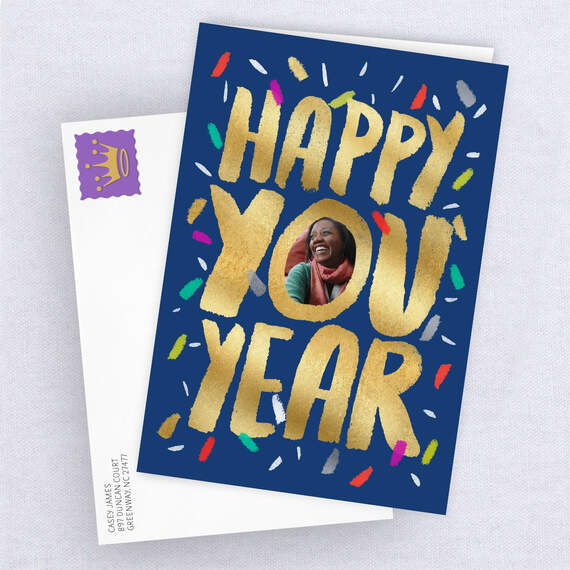 Personalized Happy You Year Photo Card, , large image number 4