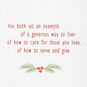 Holiday Greenery Parents Christmas Card Sentiment image number 2