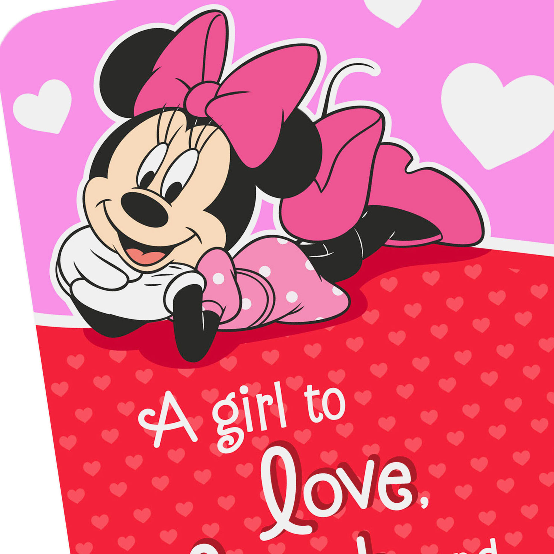 Disney Minnie Mouse Valentines Day Card For Granddaughter Greeting