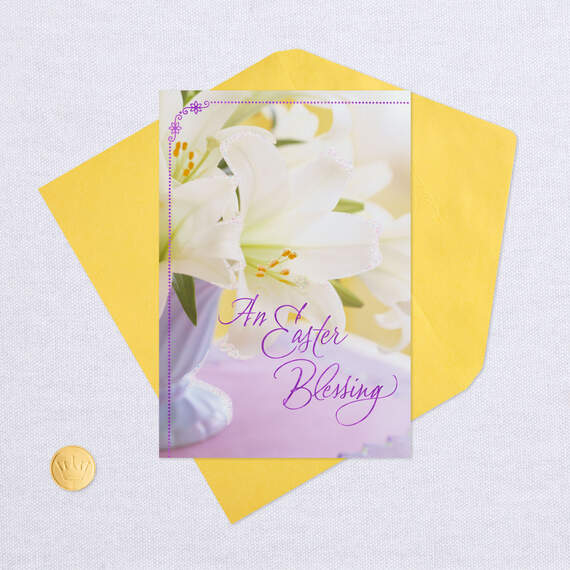 An Easter Blessing White Lilies Easter Card, , large image number 5
