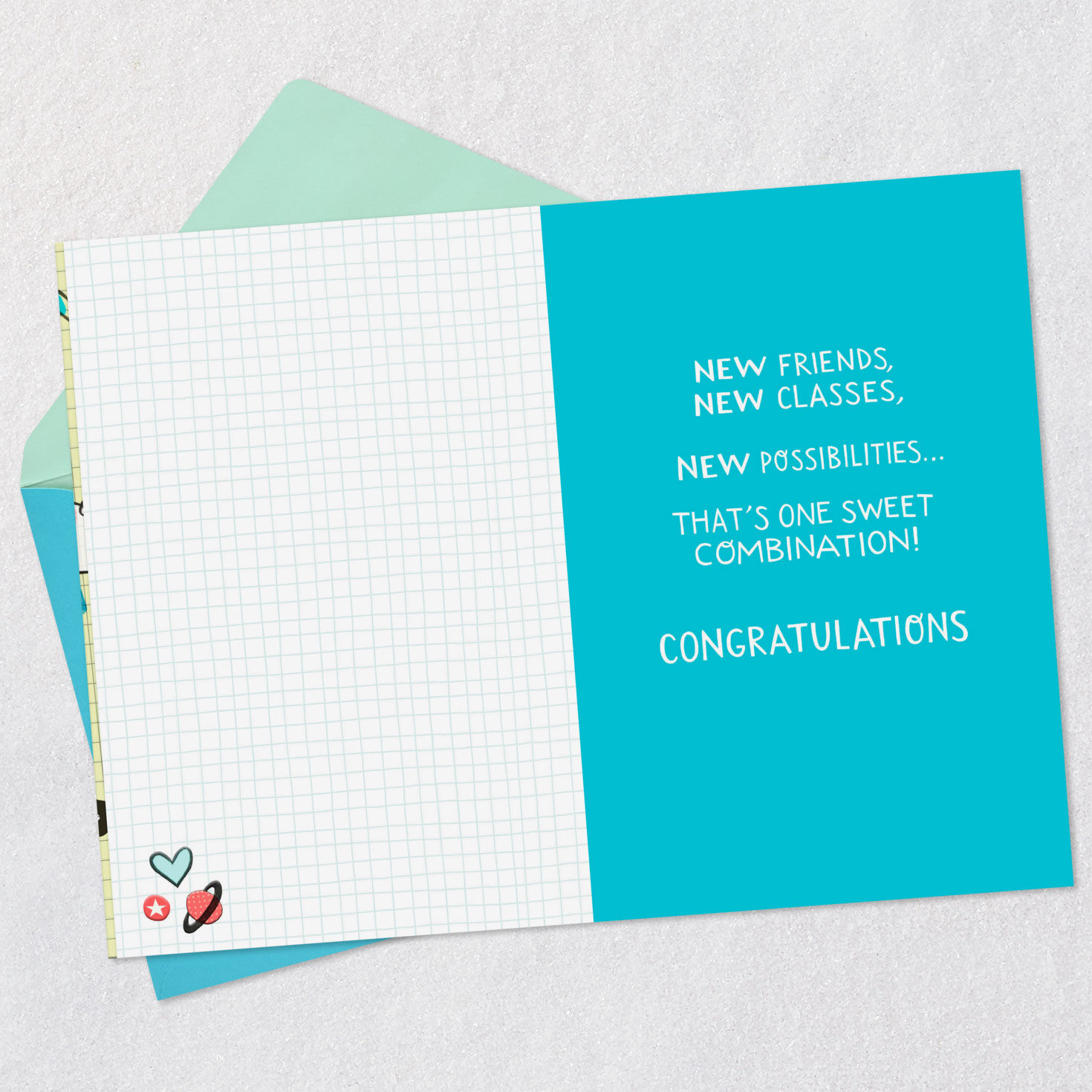 School Doodles Middle School Graduation Card  image number 3