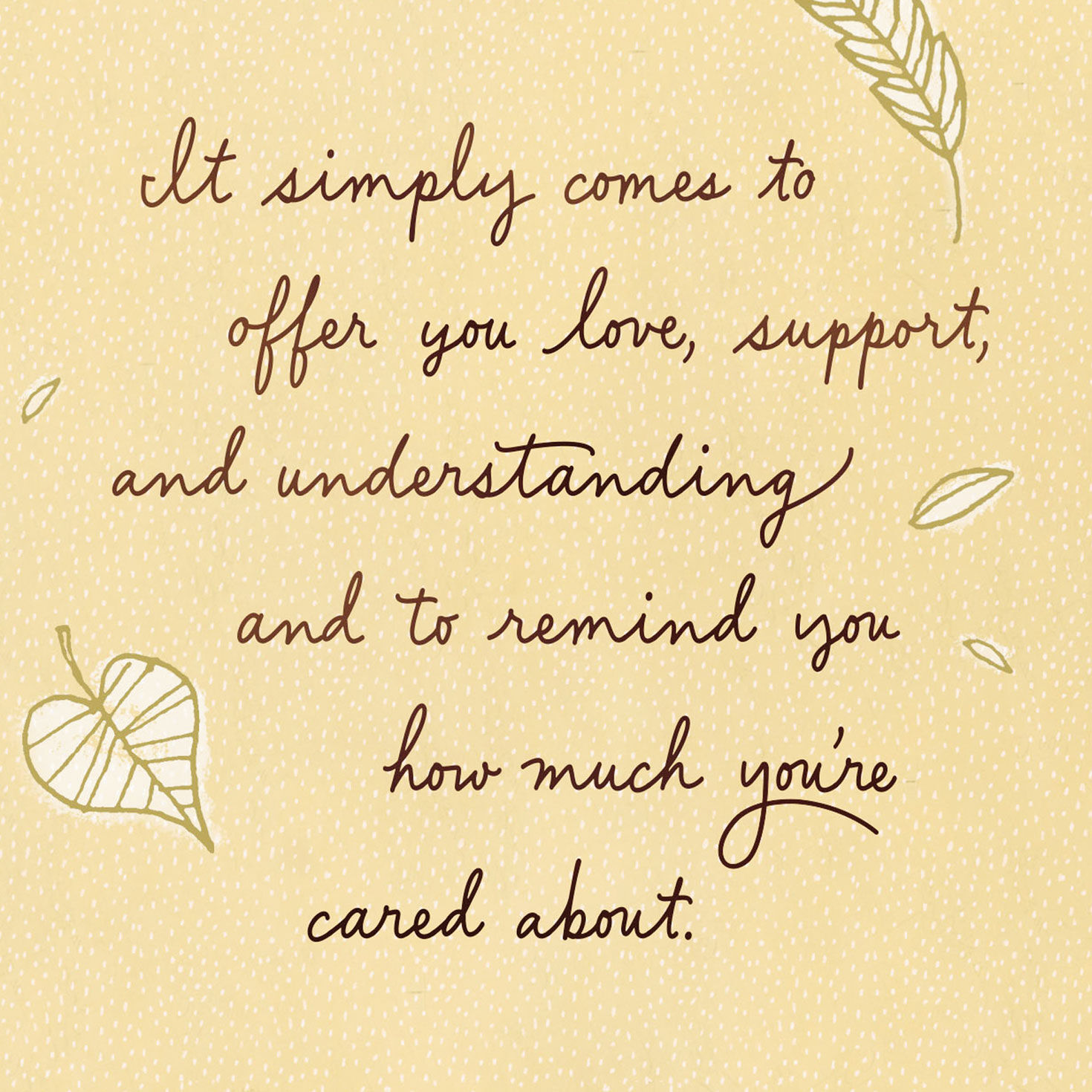 Mushroom and Leaves Cancer Support Card Sentiment image number 2